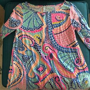 Lilly Pulitzer Colorful Mosaic Long Sleeve Dress